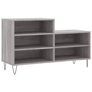 vidaXL Omarica za čevlje siva sonoma 102x36x60 cm inženirski les