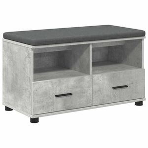 vidaXL Haldna klop Beton Siva 80 x 38 x 46 cm Oblikovan Les in Tkanina