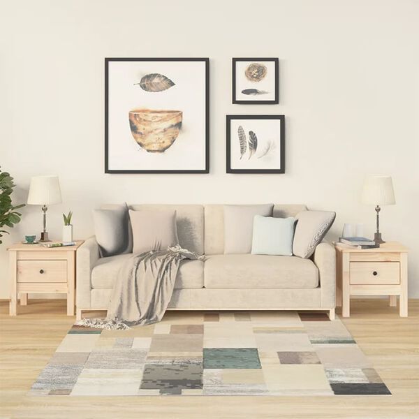 vidaXL Stranske mizice 2 kosa 40x40x39 cm trdna borovina