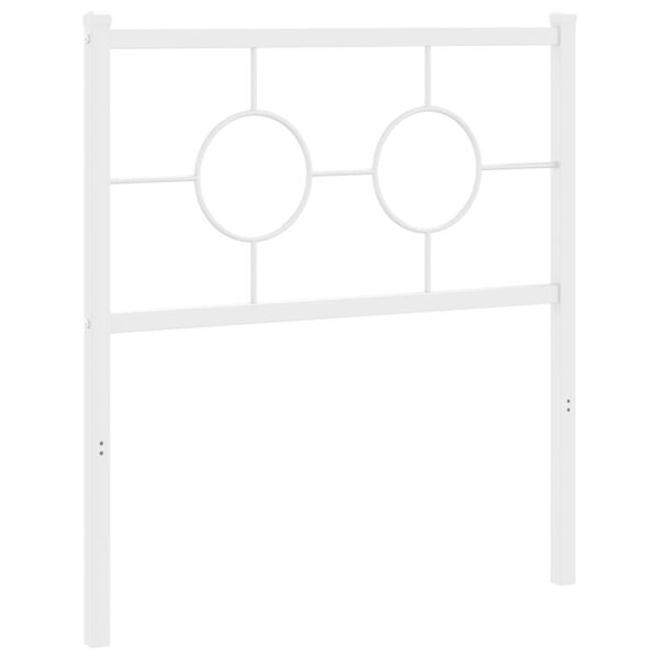 vidaXL Kovinsko vzglavje belo 80 cm