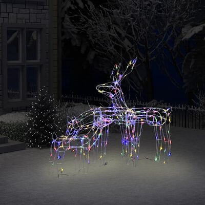 vidaXL Božični svetlobni okras 3-delni jeleni 229 LED lučk