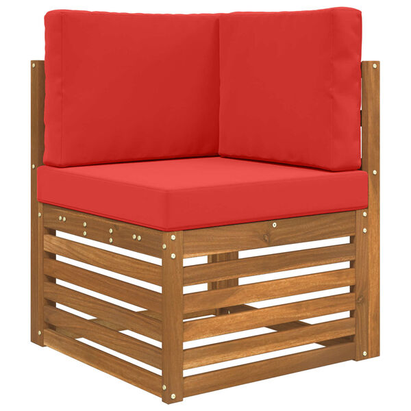 vidaXL Zunanja blazina za kavč 3 pcs Rdeča Poliester