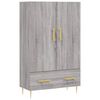 vidaXL Visoka omara siva sonoma 69,5x31x115 cm inženirski les