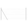 vidaXL Ograja s stebrom srebrna 0,8 x 25 m Jeklo