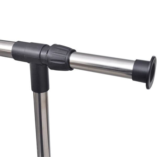 vidaXL Nastavljivo stojalo za oblačila s 4 koleščki in 1 obešalom