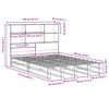 vidaXL Knjižna postelja brez vzmetnice 140x190 cm trden les