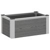 vidaXL Vrtna visoka greda Siva 50 x 30 x 22 cm WPC in aluminij
