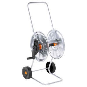 vidaXL Voziček za cev 50 m 1/2" ali 35 m 3/4" cev jeklo