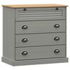 vidaXL Predalnik VIGO siv 80x40x76 cm trdna borovina