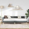 vidaXL Kotna postelja z vzglavjem Temno siva 100 x 200 cm blago