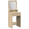 vidaXL Toaletna mizica Sonoma hrast 50 x 41 x 135 cm Inženirski les