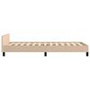 vidaXL Posteljni okvir z vzglavjem brez vzmetnice kapučino 100x200 cm