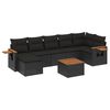 vidaXL Patio Sofa Set 8-sedežni Black