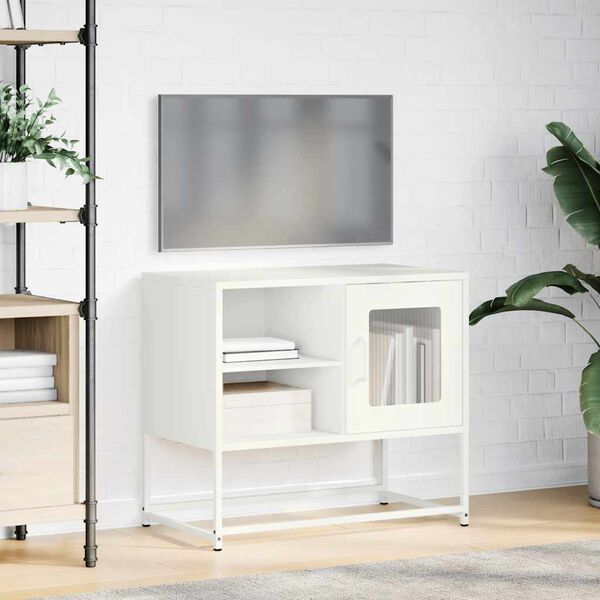 vidaXL TV omarica bela 68x39x60,5 cm jeklo