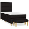 vidaXL Box spring postelja z vzmetnico črna 90x200 cm blago