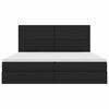 vidaXL Postelja z dodatnim prostorom za shranjevanje in vzmetnico Črna