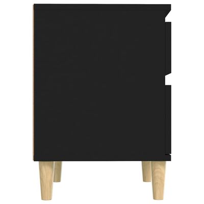 vidaXL Nočna omarica črna 40x35x50 cm