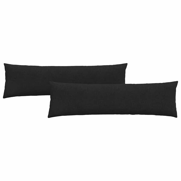 vidaXL Blazine za kavč 2 pcs Črna 145 x 40 cm blago