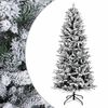 vidaXL Umetno Zložljivo Božično Drevo 150 cm PVC in PE Zelena in Bela