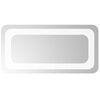 vidaXL LED kopalni&scaron;ko ogledalo Transparentno 40 x 20 cm kaljeno steklo