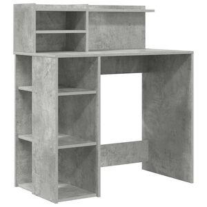 vidaXL Miza Betonsko siva Inženirski les 90 x 48 x 101,5 cm