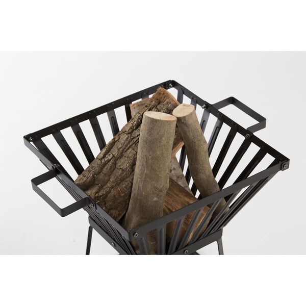 RedFire Ognjišče v obliki koša Denver črno jeklo 51,5x39x45 cm