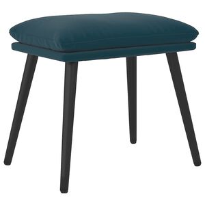 vidaXL Stolček za noge moder 45x29,5x35 cm žamet