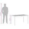 vidaXL Vrtna miza 140x80x74 cm trden akacijev les