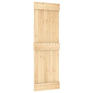 vidaXL Drsna vrata NARVIK Naravna in črna 70 x 210 cm (152,5 cm)