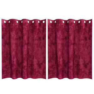 vidaXL Velvete zavese 2 pcs Vinorodna rdeča 140 x 140 cm Žamet