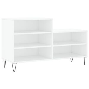 vidaXL Omarica za čevlje bela 102x36x60 cm inženirski les