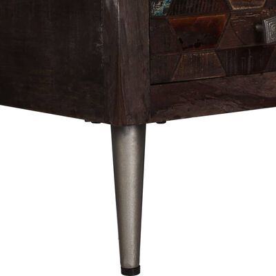 vidaXL Klubska mizica iz trdnega predelanega lesa 100x60x35 cm