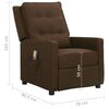 vidaXL Masažni stol s funkcijo vstajanja temno rjavo blago
