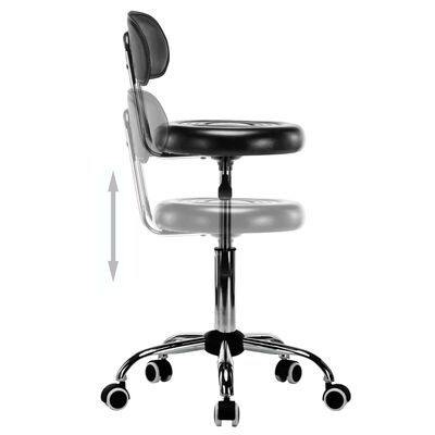 vidaXL Vrtljivi salonski spa stolčki 2 kosa umetno usnje črne barve