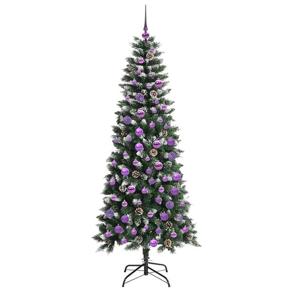 vidaXL Umestno božično drevo med 300 LED Zelena 76 x 76 x 180 cm