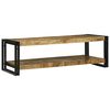 vidaXL Klubska miza Rjava 120 x 50 x 38 cm Masiven les manga