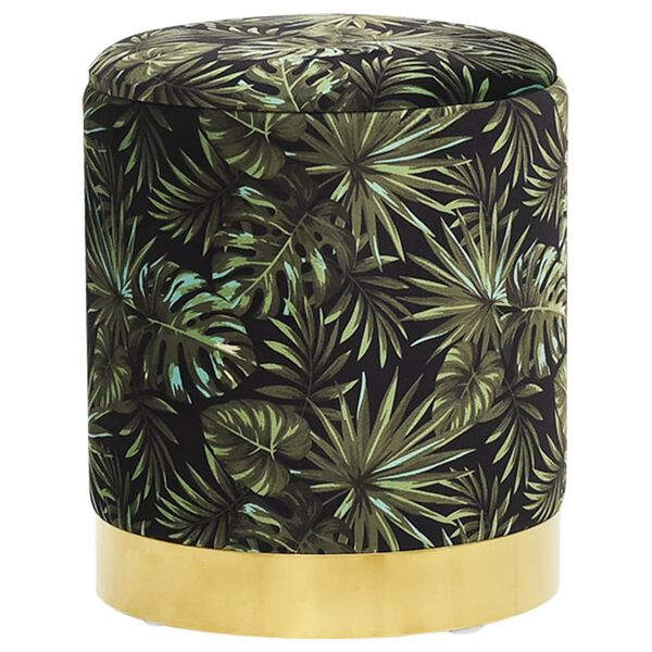 vidaXL Okrogel stolček s prostorom za shranjevanje večbarvno blago 31 x 37 cm