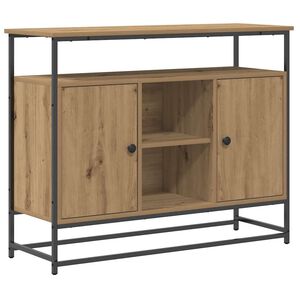 vidaXL Strani &scaron;al Umetni hrast 100 x 35 x 80 cm Konstruiran les