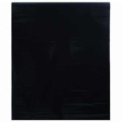 vidaXL Folija za okna statična matirana črna 45x2000 cm PVC