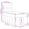 vidaXL Box spring postelja z vzmetnico modra 80x200 cm blago