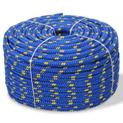 vidaXL Mornarska vrv polipropilen 10 mm 250 m modra