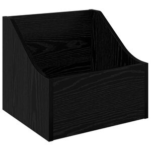 vidaXL &Scaron;katla za LP plo&scaron;če Črni hrast 37 x 33 x 32 cm Inženirski les