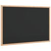vidaXL Tabla za pisanje z okvirjem iz masivnega borovega lesa črna 60x40 cm