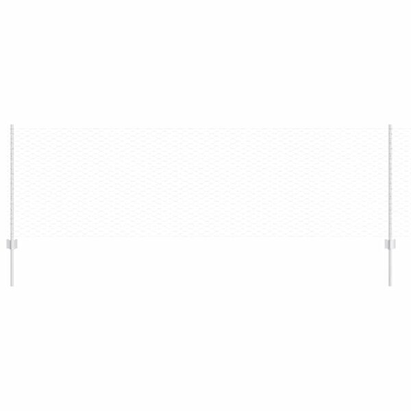 vidaXL Ograja s stebrom srebrna 0,8 x 10 m Jeklo