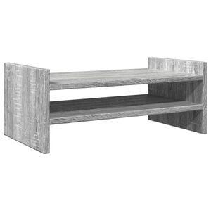 vidaXL Stojalo za zaslon siva sonoma 50x27x20 cm inženirski les