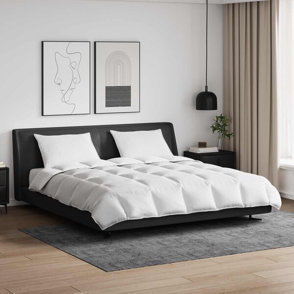 vidaXL Komplet odej z blazino 3 pcs Bela Perje