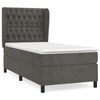 vidaXL Box spring postelja z vzmetnico temno siva 80x200 cm žamet
