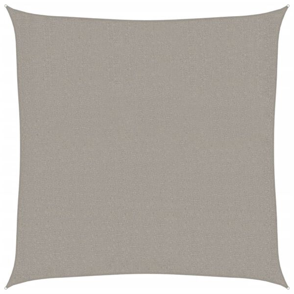 vidaXL Senčno jadro 160 g/m&sup2; kvadratno svetlo sivo 3,6x3,6 m HDPE