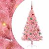 vidaXL Umjetna preddekorirana božićna jelka Roza 150 cm PVC