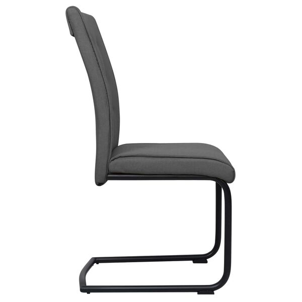 vidaXL Nihajni jedilni stoli 2 kosa temno sivo blago